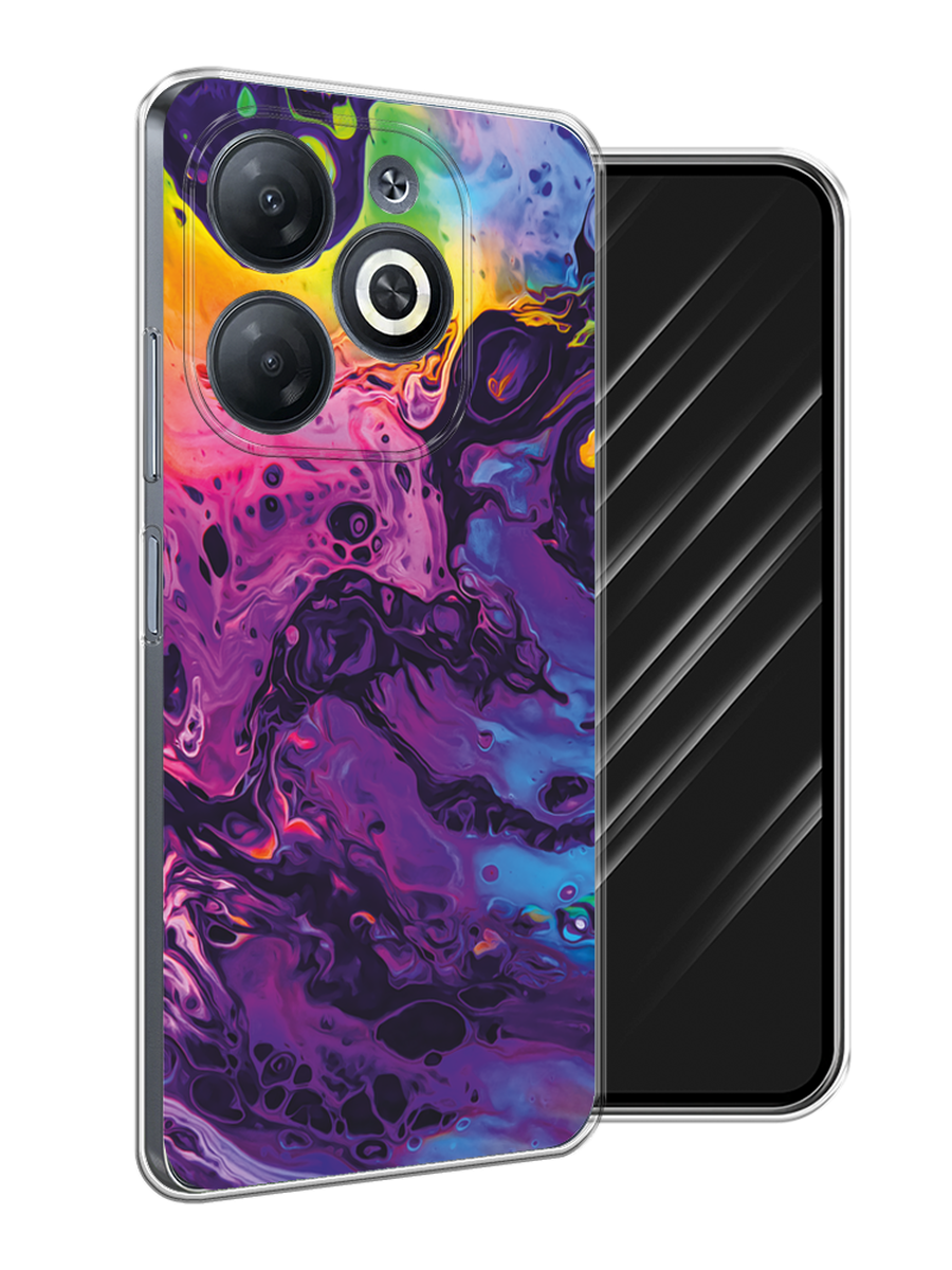 

Чехол Awog на Infinix Smart 8/8 HD/Hot 40i "ACID fluid", Бордовый, 3105650-1