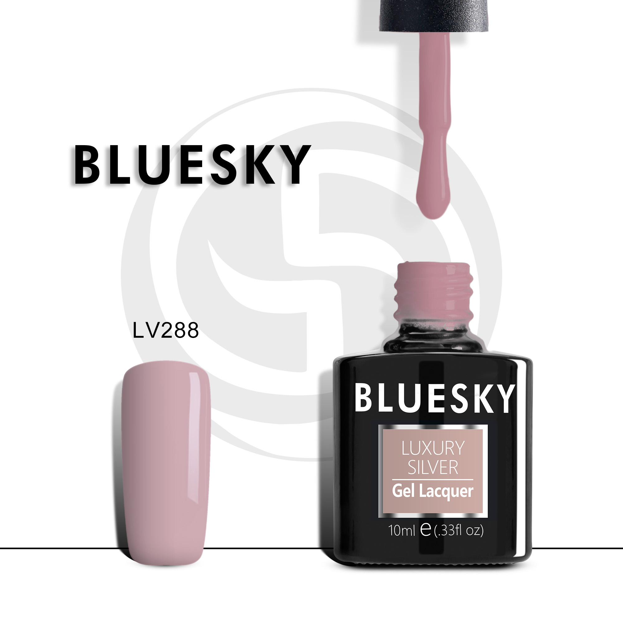 

Гель-лак №288 Luxury Silver 10 мл, BLUESKY