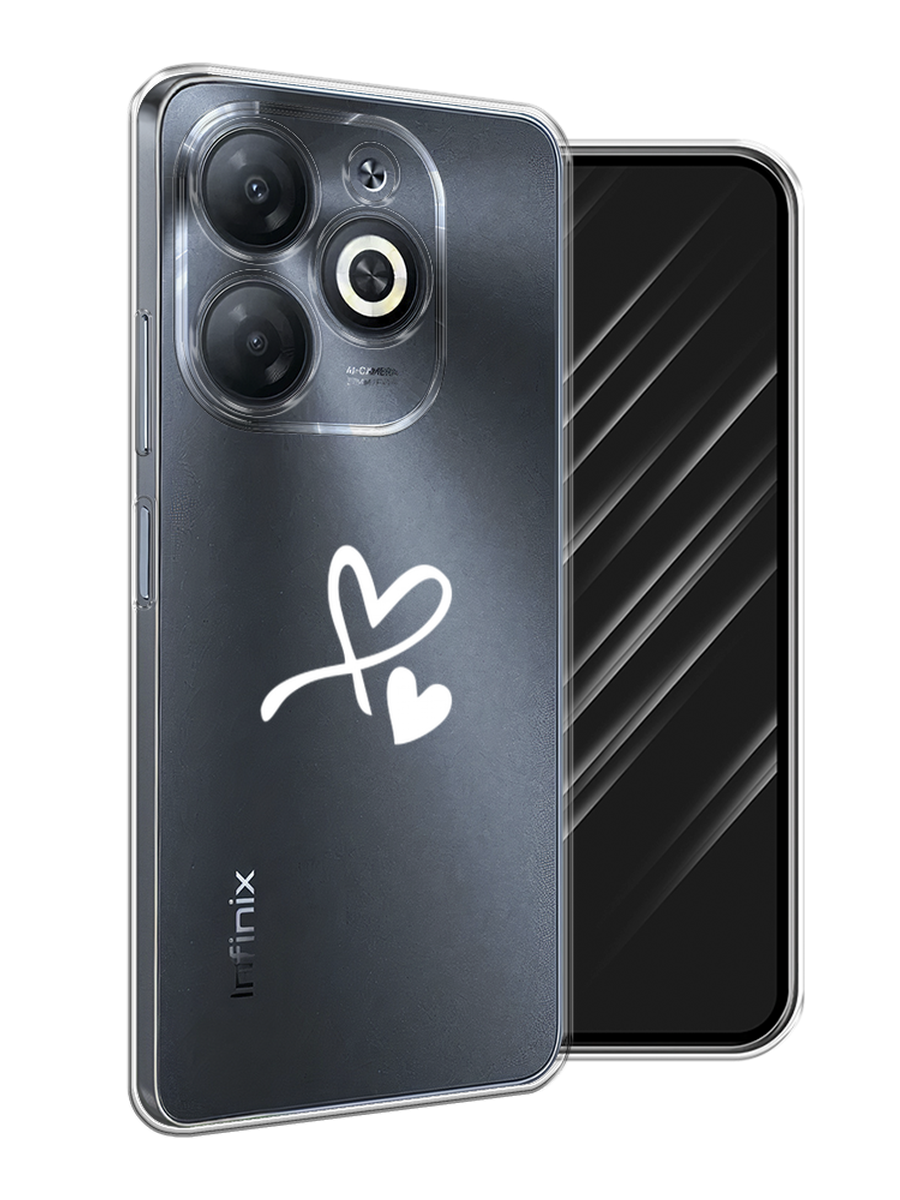 

Чехол Awog на Infinix Smart 8/8 HD/Hot 40i "Сердечко минимализм", Белый, 3105650-1