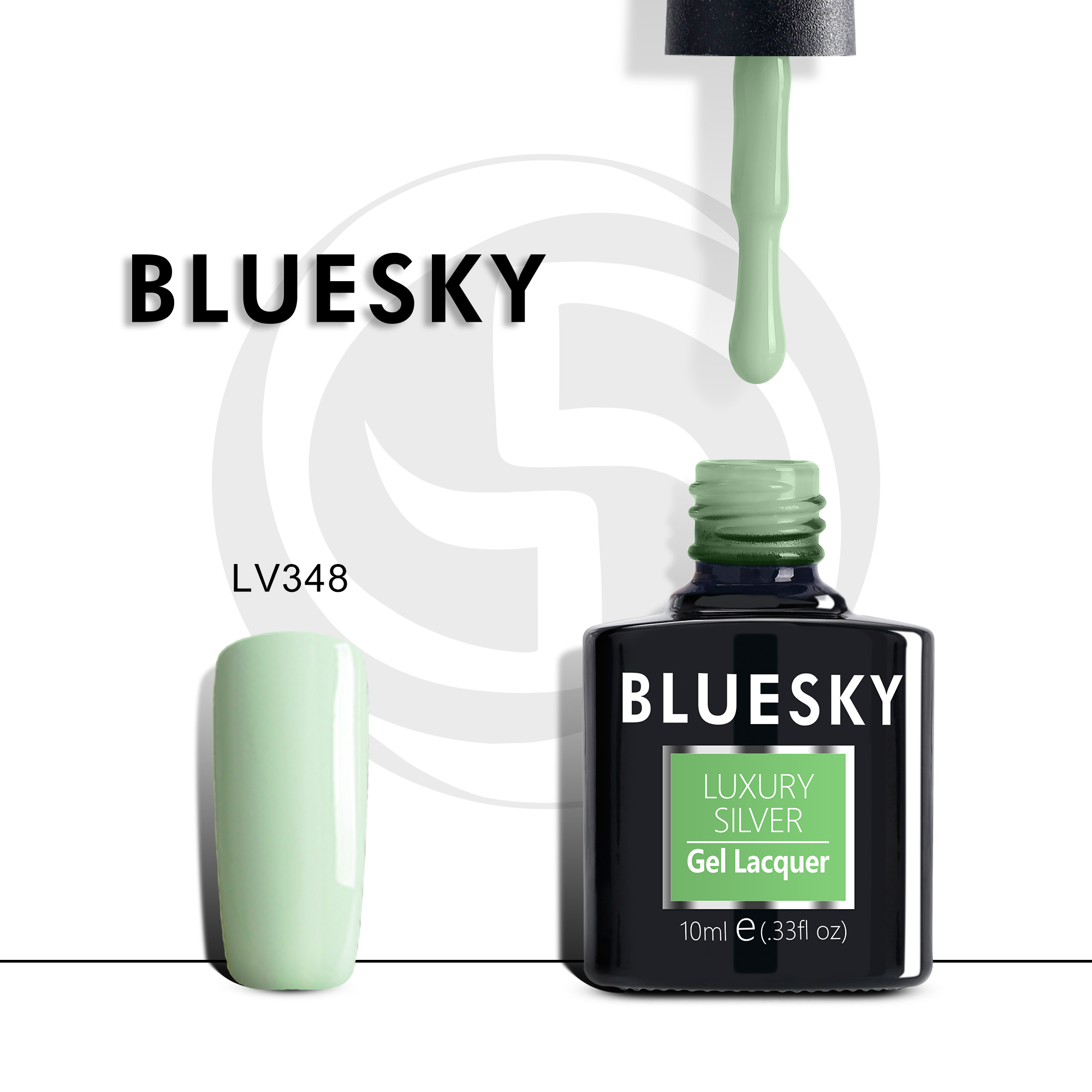 

Гель-лак №348 Luxury Silver 10 мл, BLUESKY