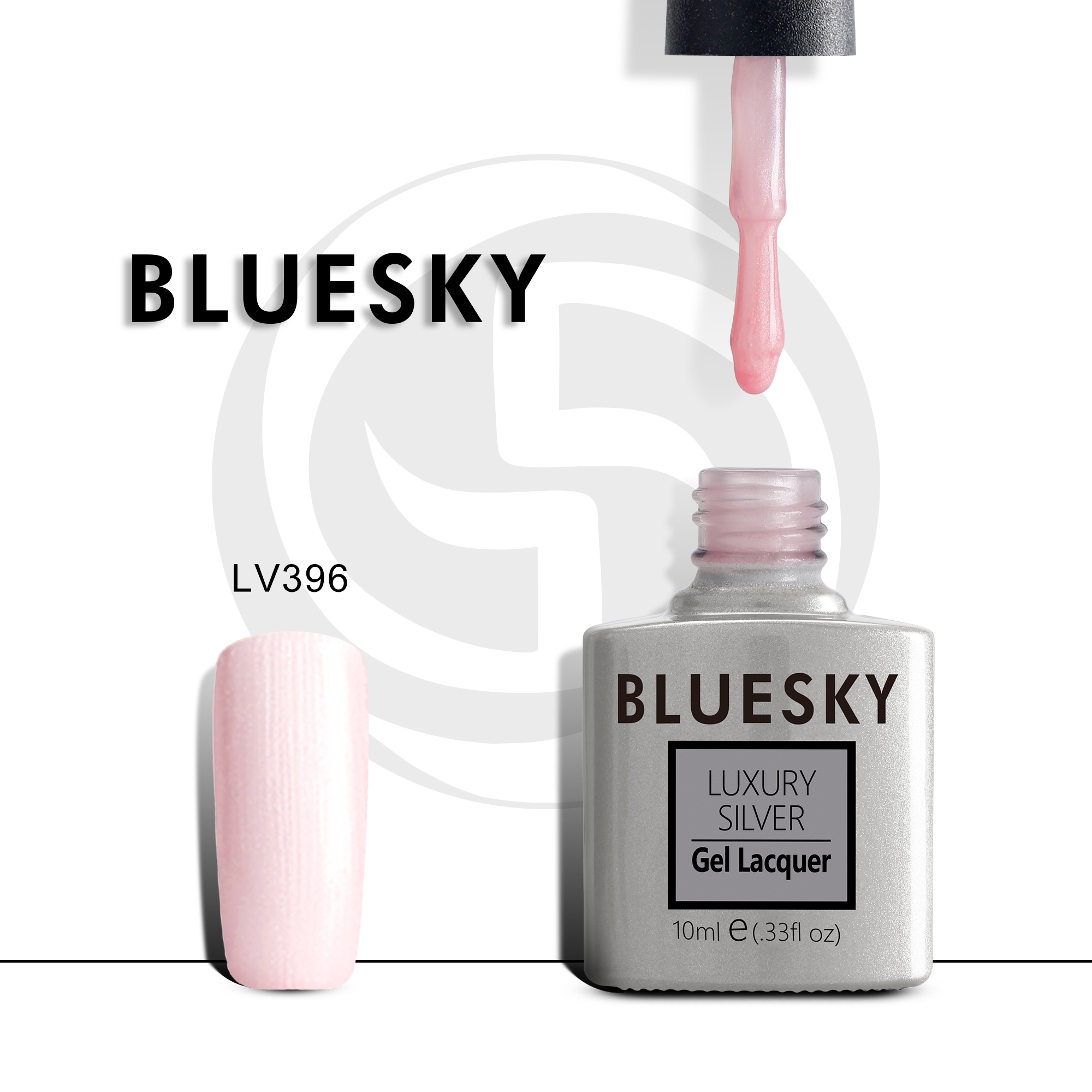 Гель-лак №396 Luxury Silver 10 мл, BLUESKY baffy гель смузи для душа детский перламутровый розовый 275