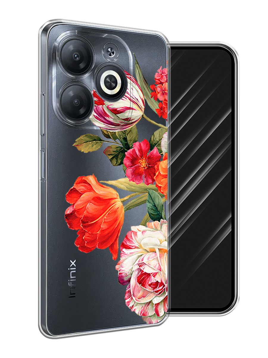 

Чехол Awog на Infinix Smart 8/8 HD/Hot 40i "Весенний букет", Красный;розовый;зеленый, 3105650-1