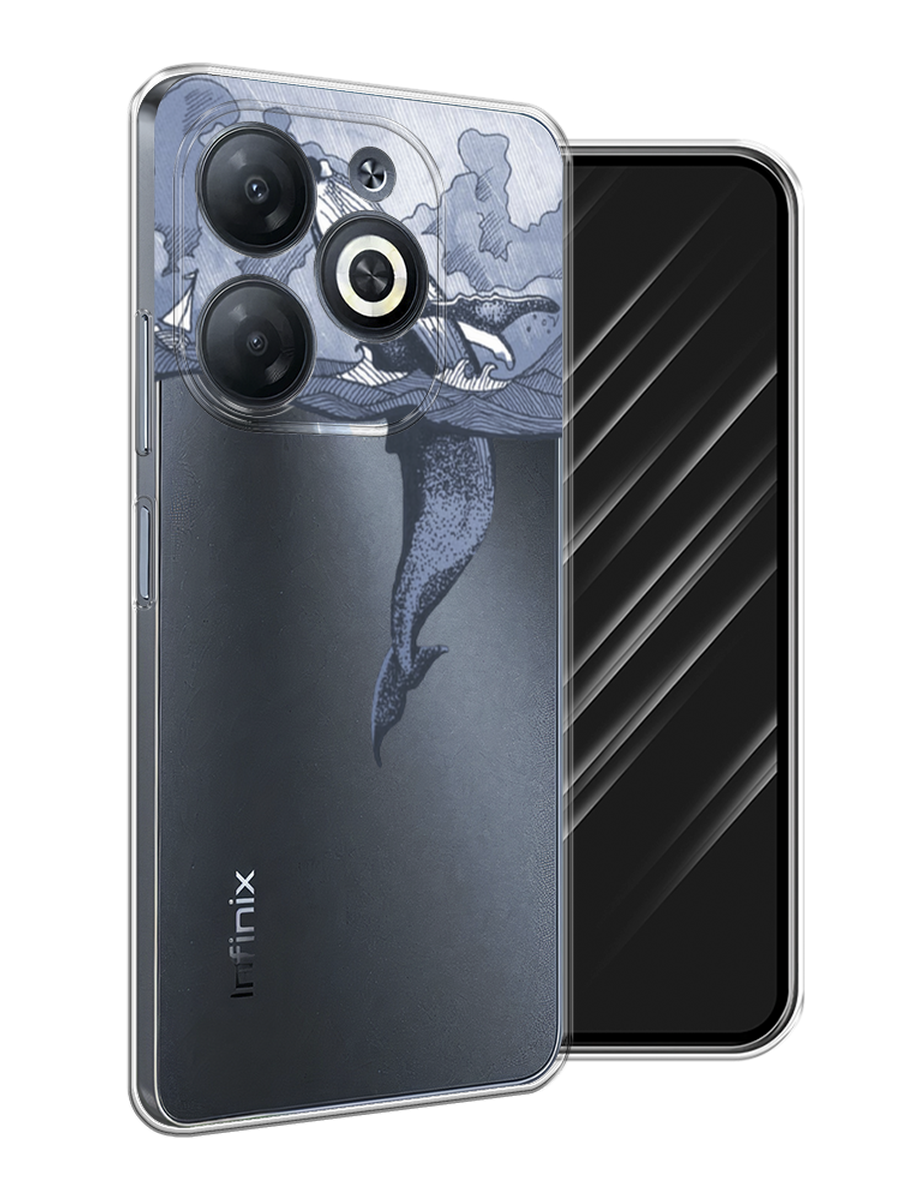 

Чехол Awog на Infinix Smart 8/8 HD/Hot 40i "Два измерения", Голубой;черный;прозрачный, 3105650-1