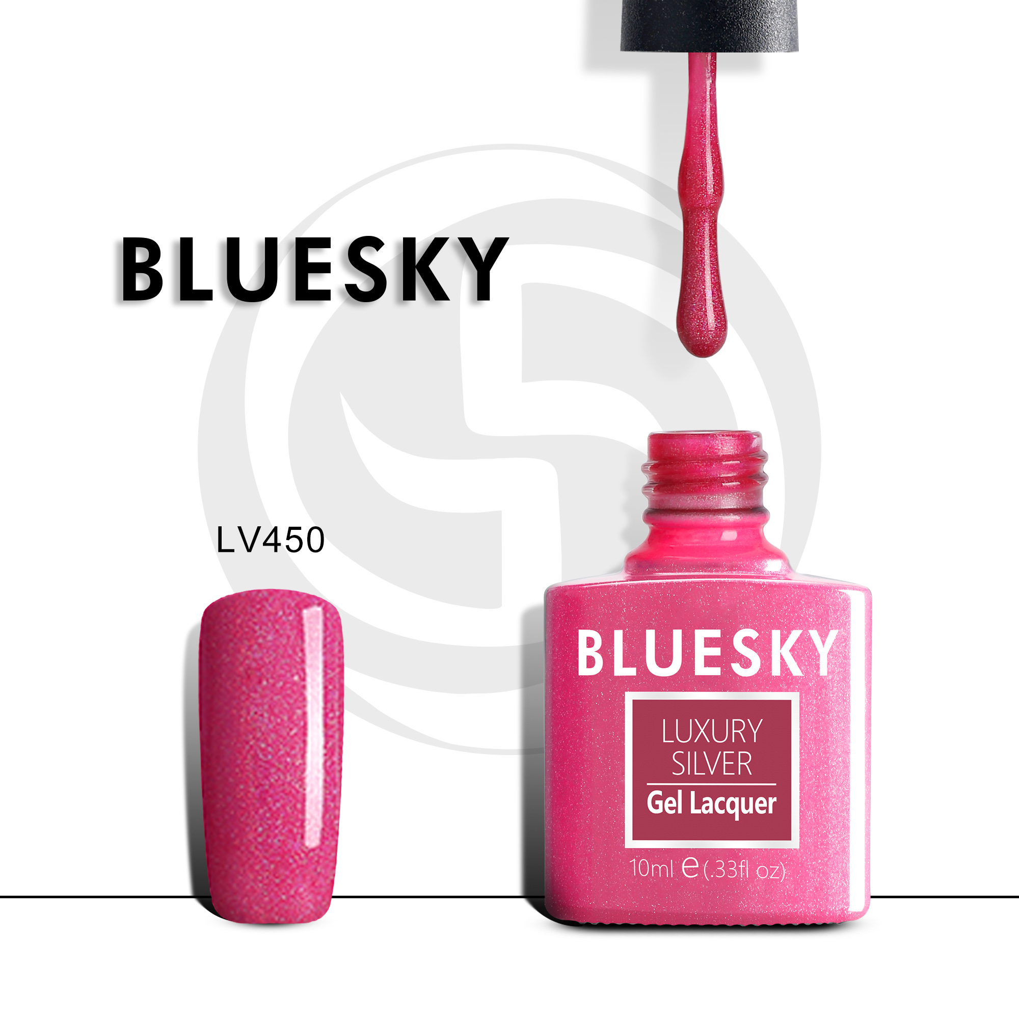 

Гель-лак №450 Luxury Silver 10 мл, BLUESKY