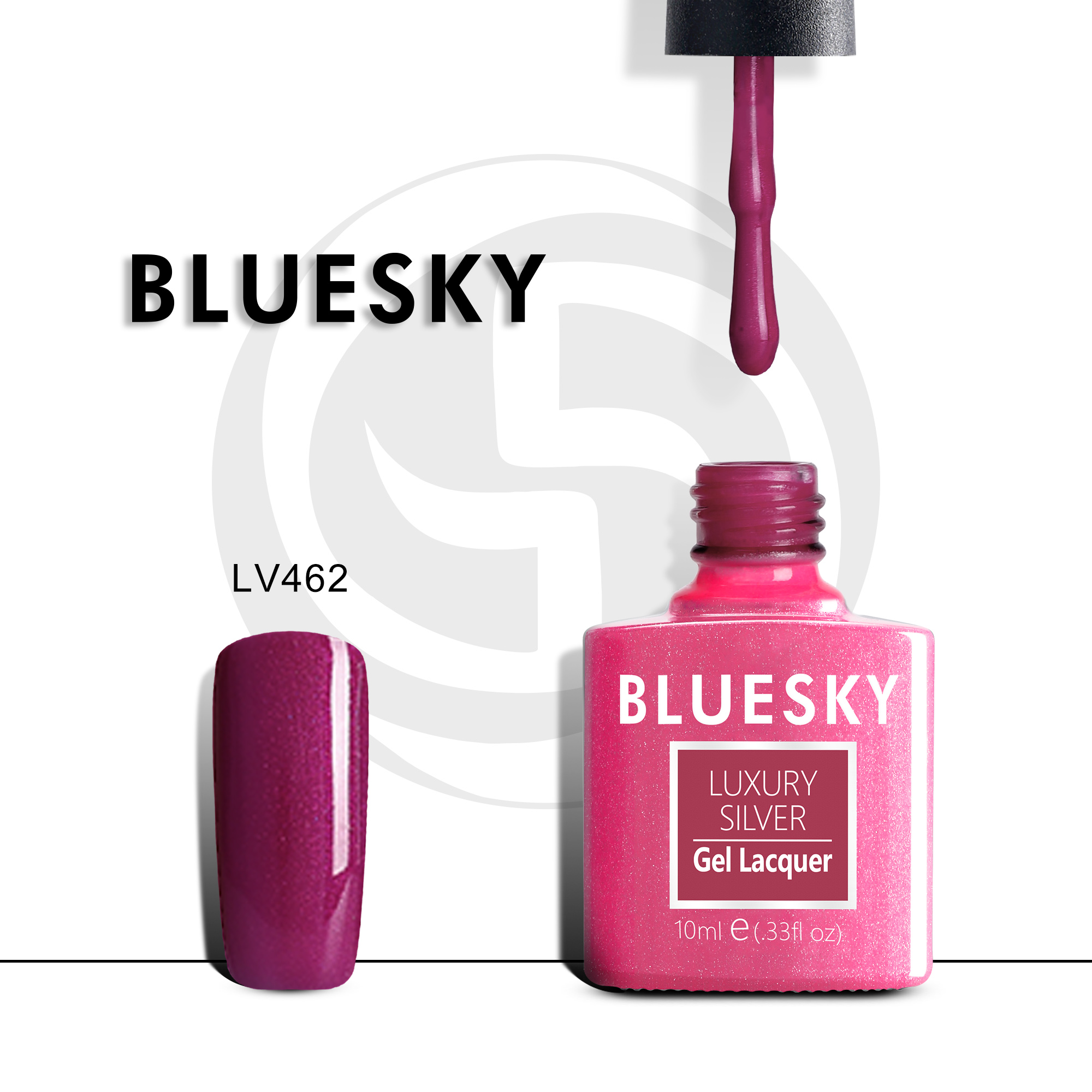 Гель-лак №462 Luxury Silver 10 мл, BLUESKY baffy гель смузи для душа детский перламутровый розовый 275
