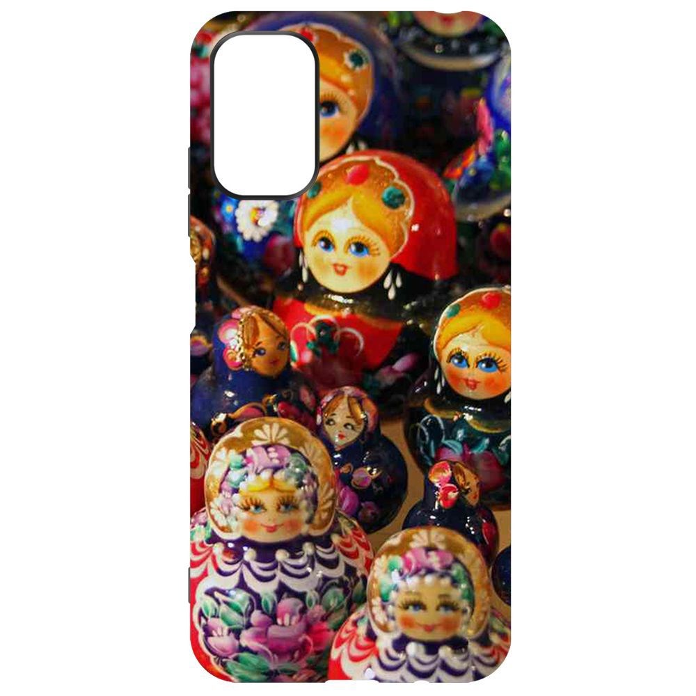 

Чехол-накладка Krutoff Soft Case Матрешка для Poco M3 Pro, Черный