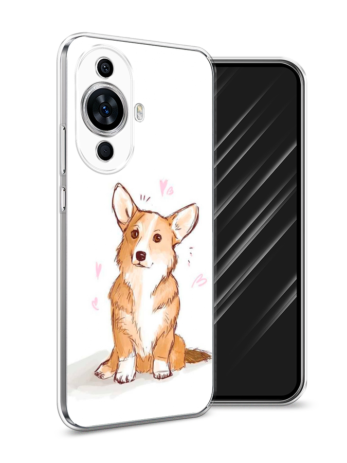 

Чехол Awog на Huawei Nova 11/Nova 12S "Корги любовь", Бежевый;белый, 6124250-1
