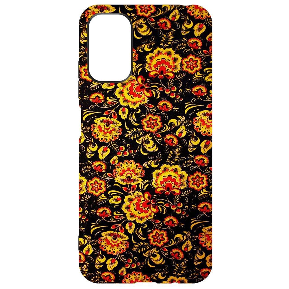 

Чехол-накладка Krutoff Soft Case Хохлома для Poco M3 Pro, Черный
