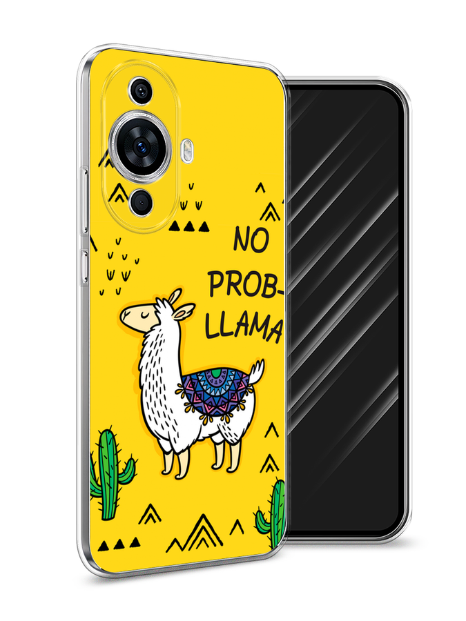 

Чехол Awog на Huawei Nova 11/Nova 12S "No probLLama", Желтый;черный;синий, 6124250-1