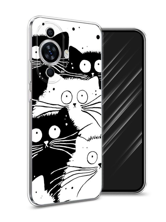 

Чехол Awog на Huawei Nova 11/Nova 12S "Коты черно-белые", Черный;белый, 6124250-1