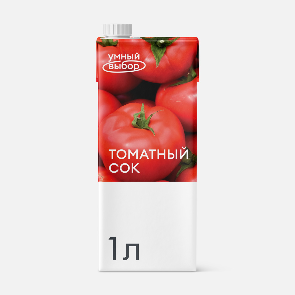 Сок Умный выбор томатный, восстановленный, 1 л