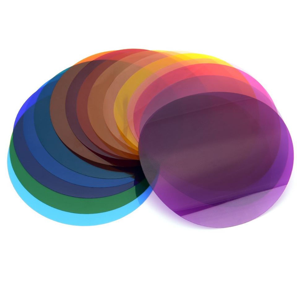 фото Набор цветных светофильтров godox v-11c для круглой головки
