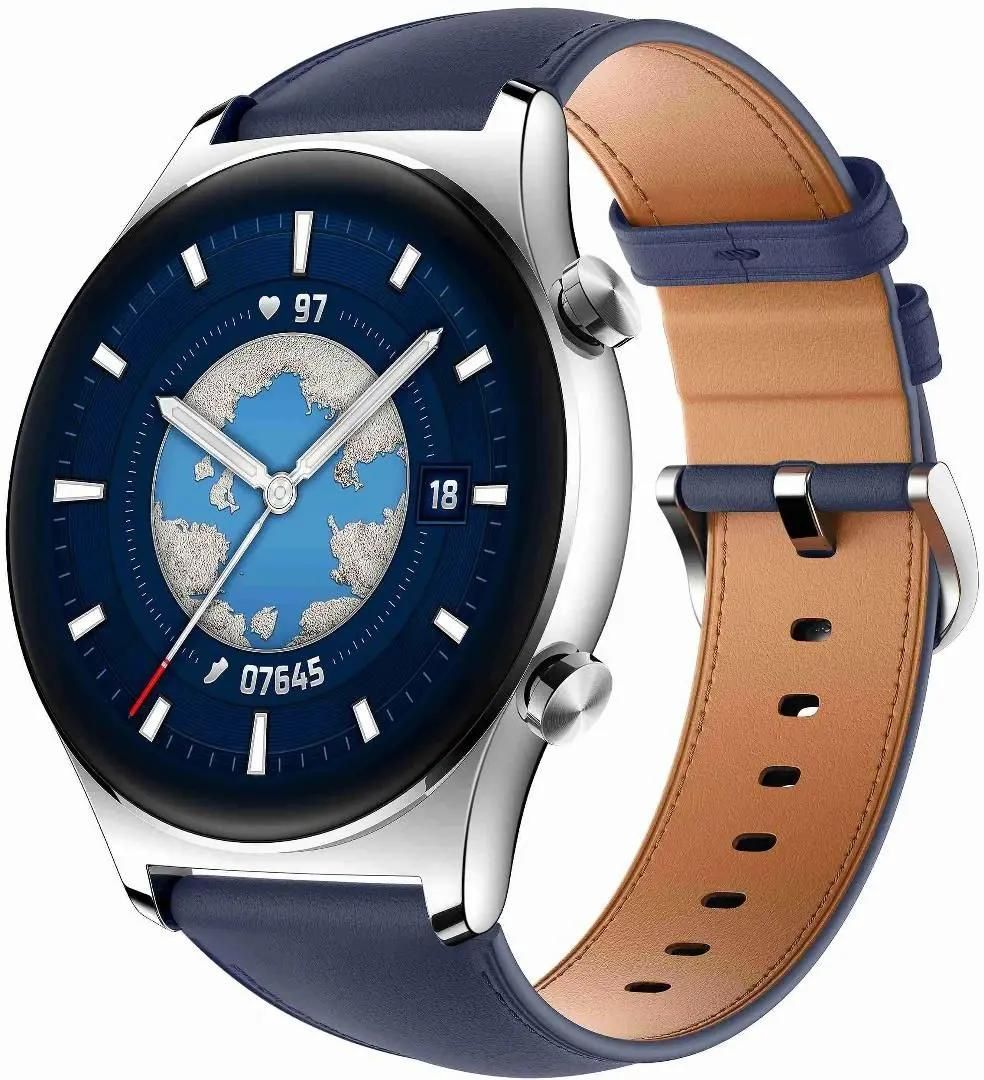 

Смарт-часы Honor Watch GS 3 MUS-B19, 45.9мм, 1.43, синий / синий