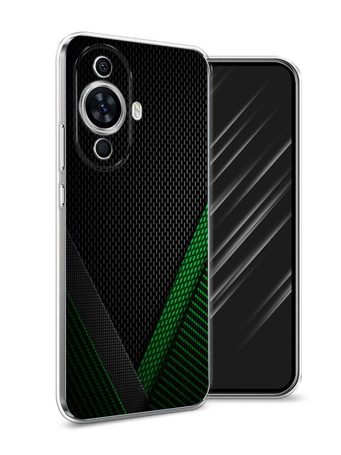 

Чехол Awog на Huawei Nova 11/Nova 12S "Зеленый карбон", Черный;зеленый, 6124250-1