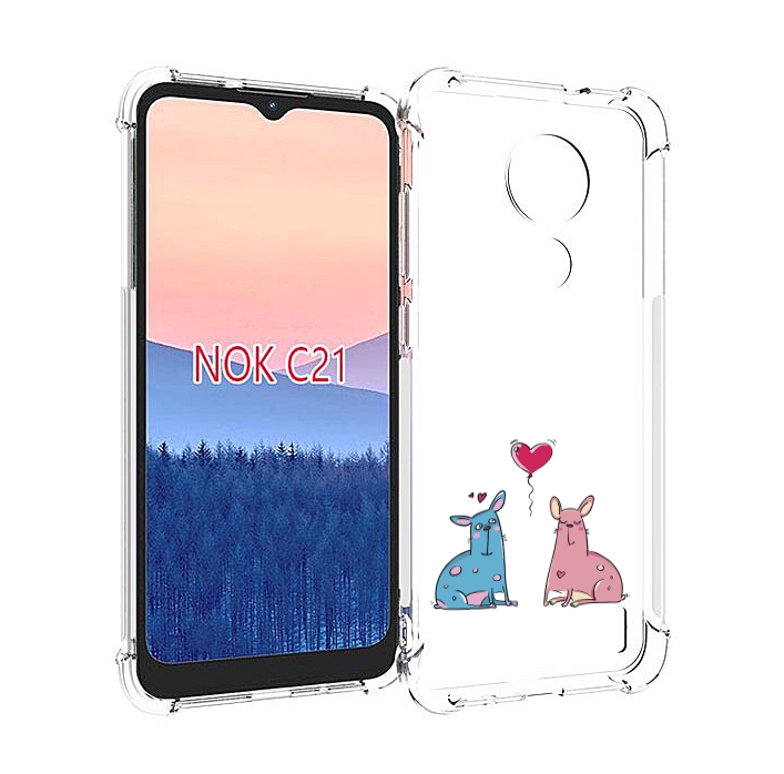 

Чехол MyPads Лама любовь для Nokia C21, Прозрачный, Tocco