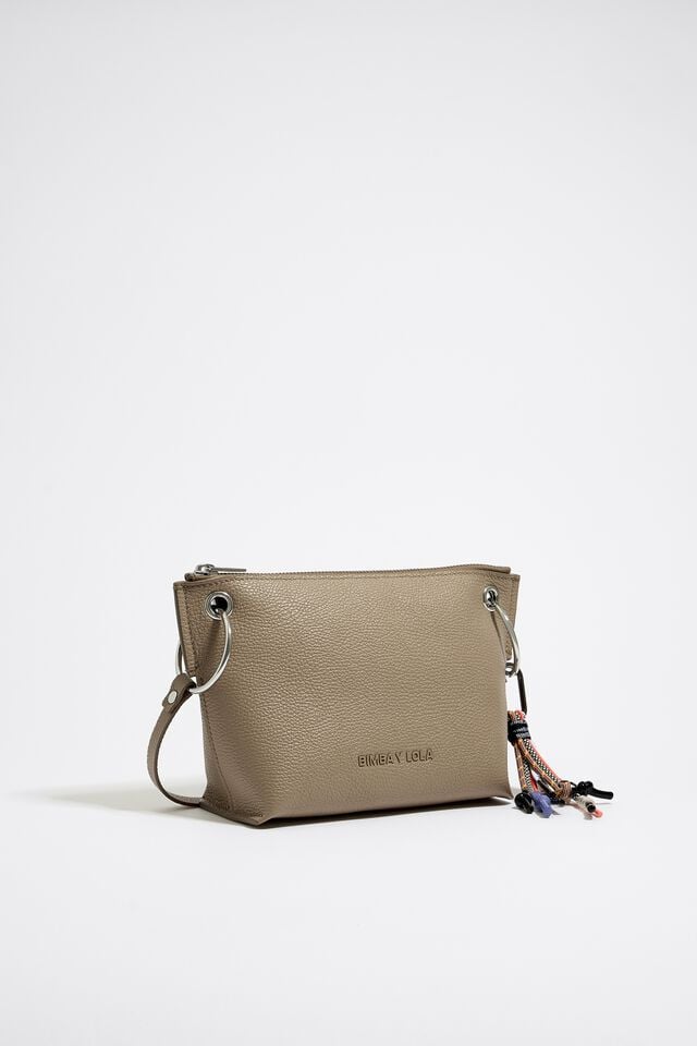Комплект (сумка+брелок) женский Bimba Y Lola 232BBBJ1I 10620, серо-коричневый