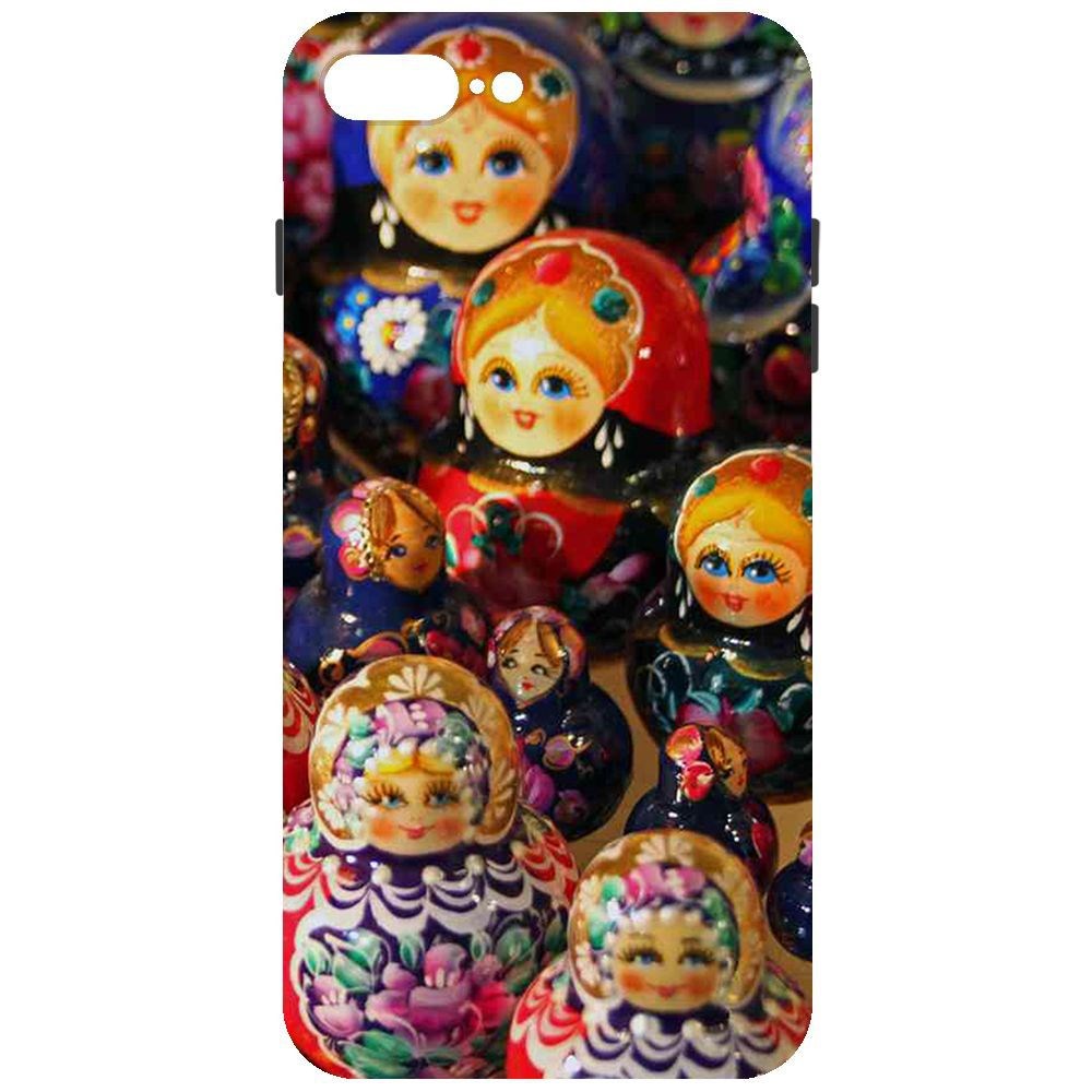 

Чехол-накладка Krutoff Soft Case Матрешка для iPhone 7 Plus/8 Plus, Черный