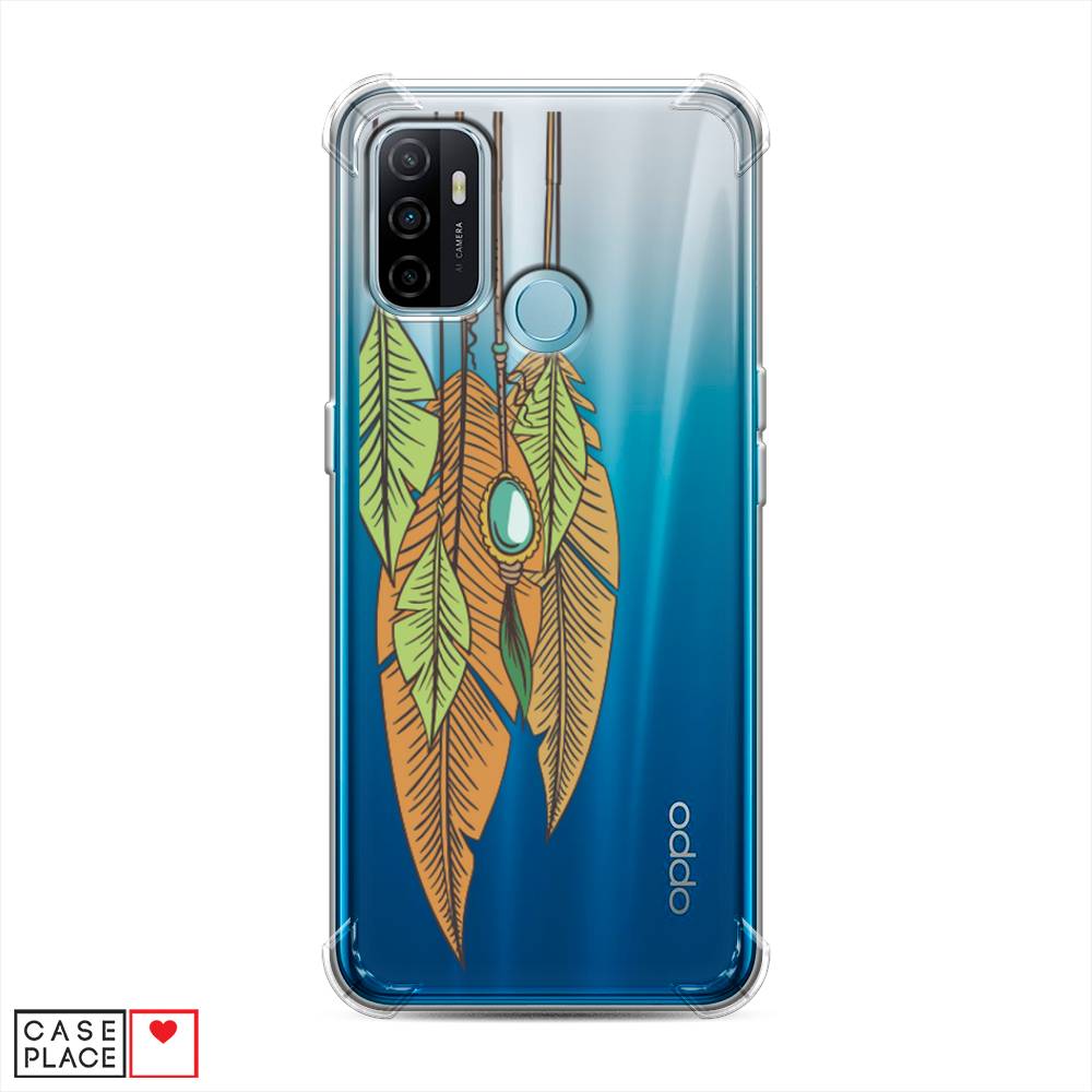 

Чехол Awog на Oppo A53 "Оберег перья", Разноцветный, 254351-1