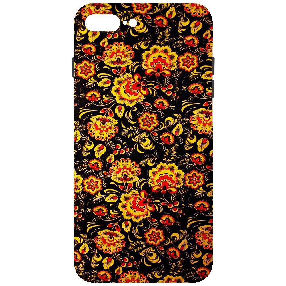 

Чехол-накладка Krutoff Soft Case Хохлома для iPhone 7 Plus/8 Plus, Черный