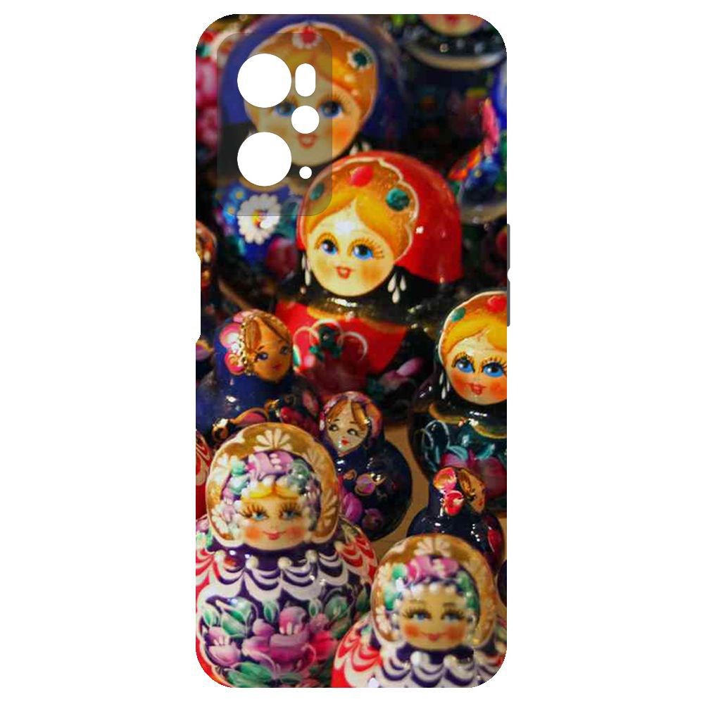 

Чехол-накладка Krutoff Soft Case Матрешка для Realme 9i, Черный