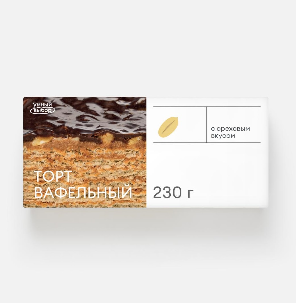

Торт Умный выбор вафельный, с ореховым вкусом, 230 г