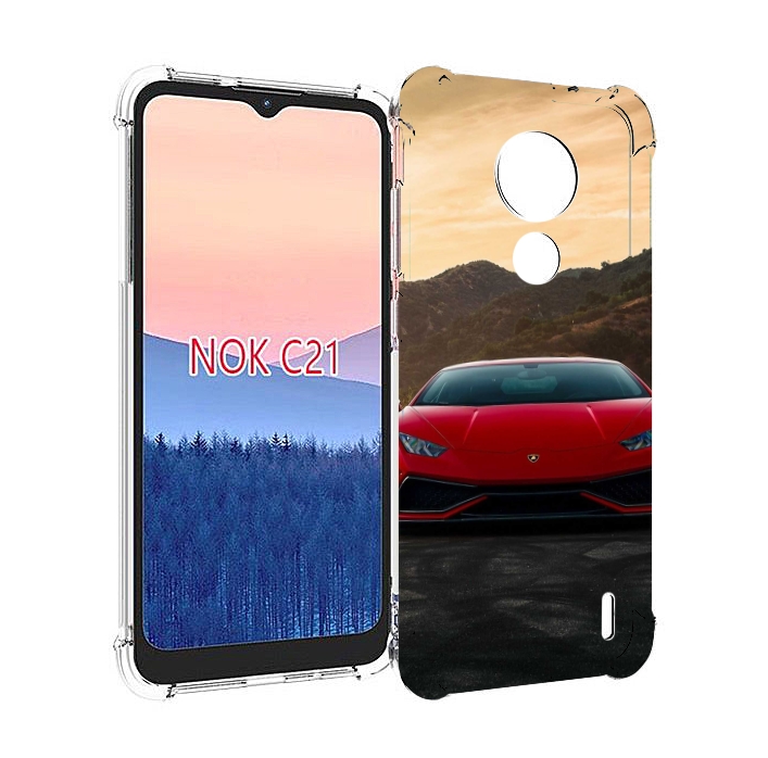 

Чехол MyPads lamborghini 1 мужской для Nokia C21, Прозрачный, Tocco