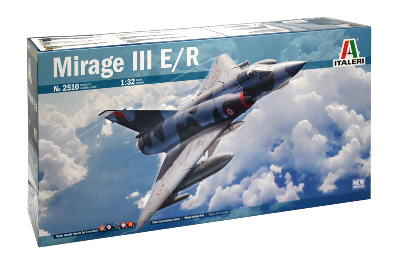 фото Сборная модель italeri 1/32 истребитель dassault mirage iii e/r 2510