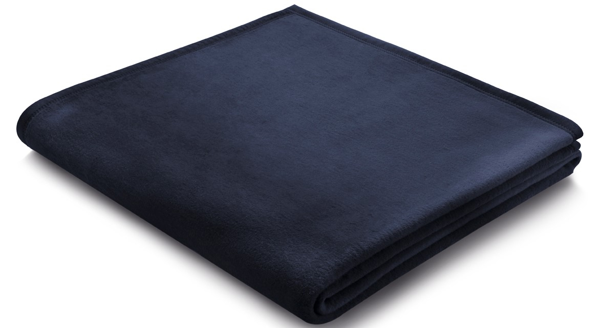 фото Плед biederlack pure cotton dark blue 150x200 см