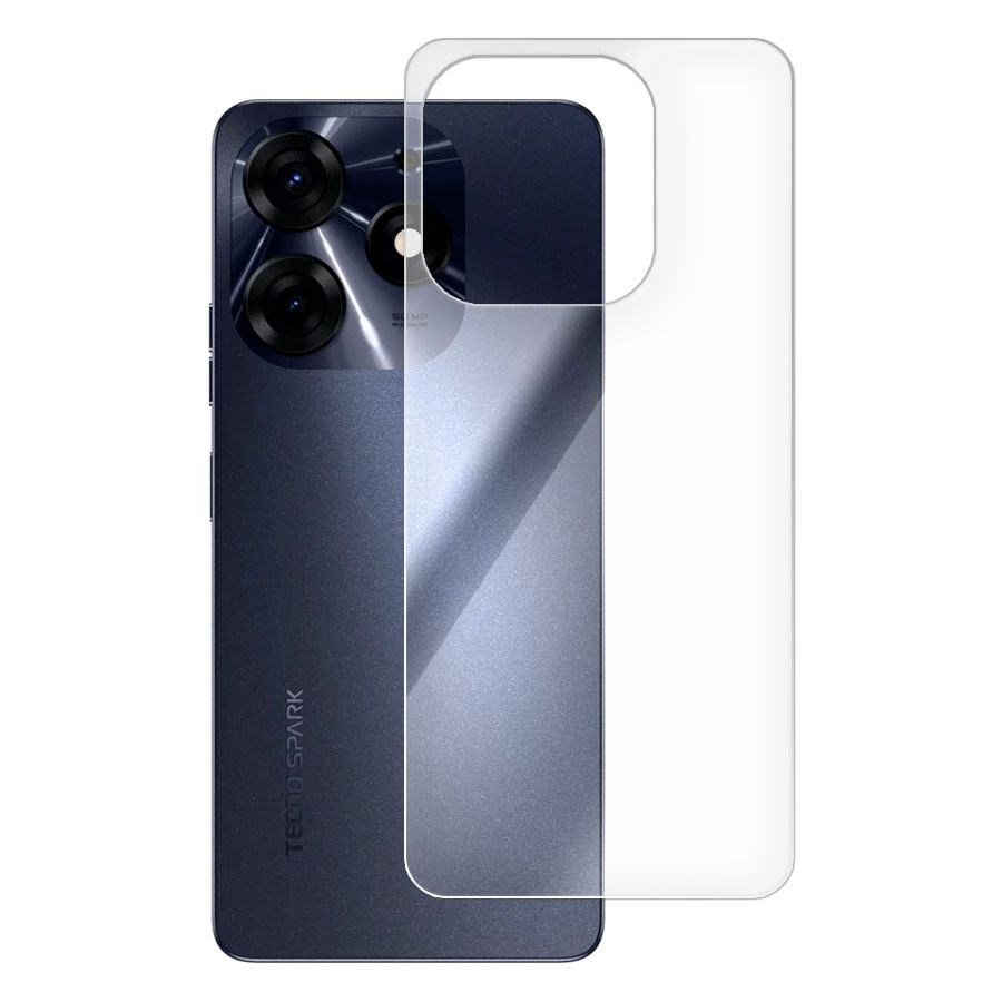 

Стекло защитное гибридное Krutoff для Tecno Spark 10 Pro задняя сторона