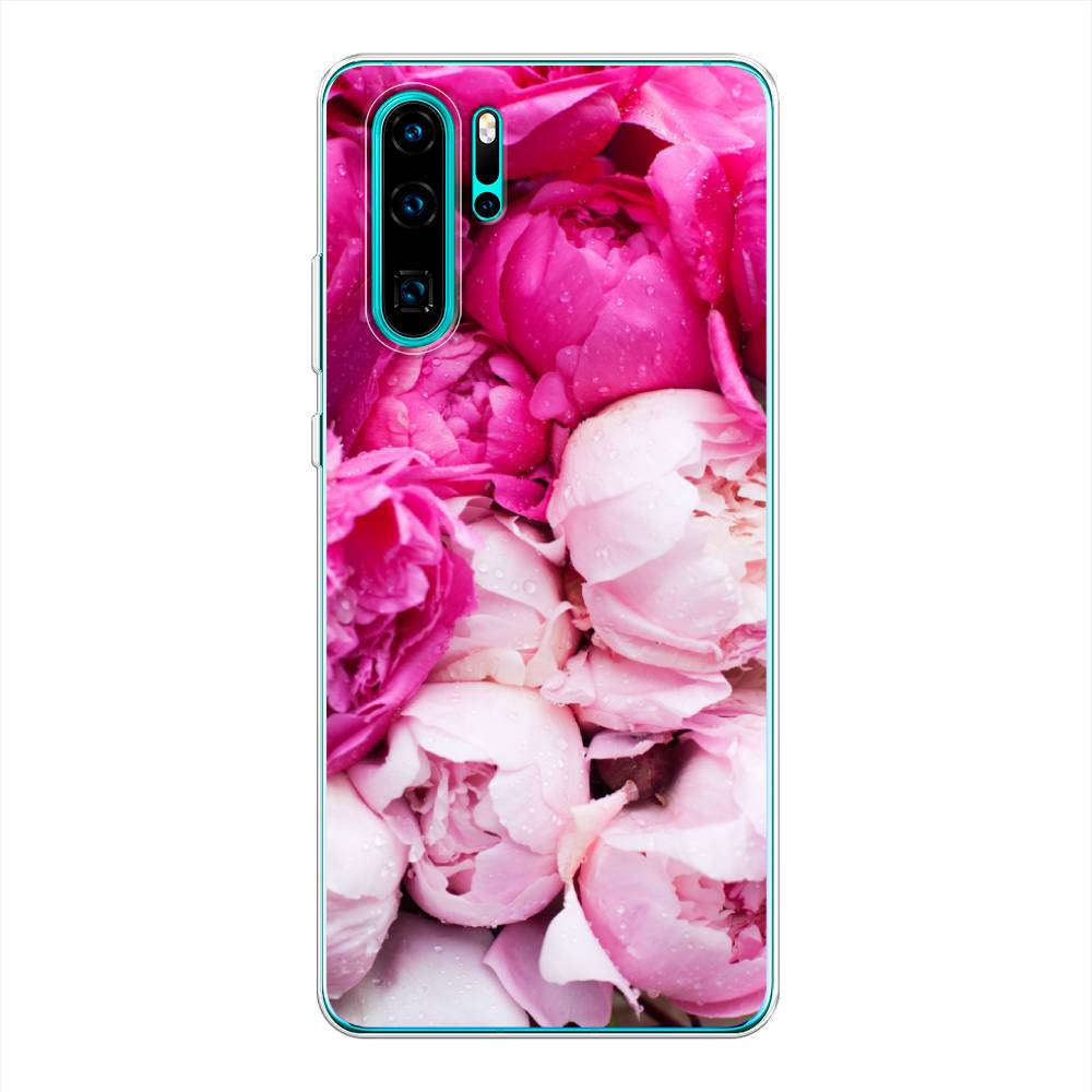 фото Чехол awog "пионы розово-белые" для huawei p30 pro