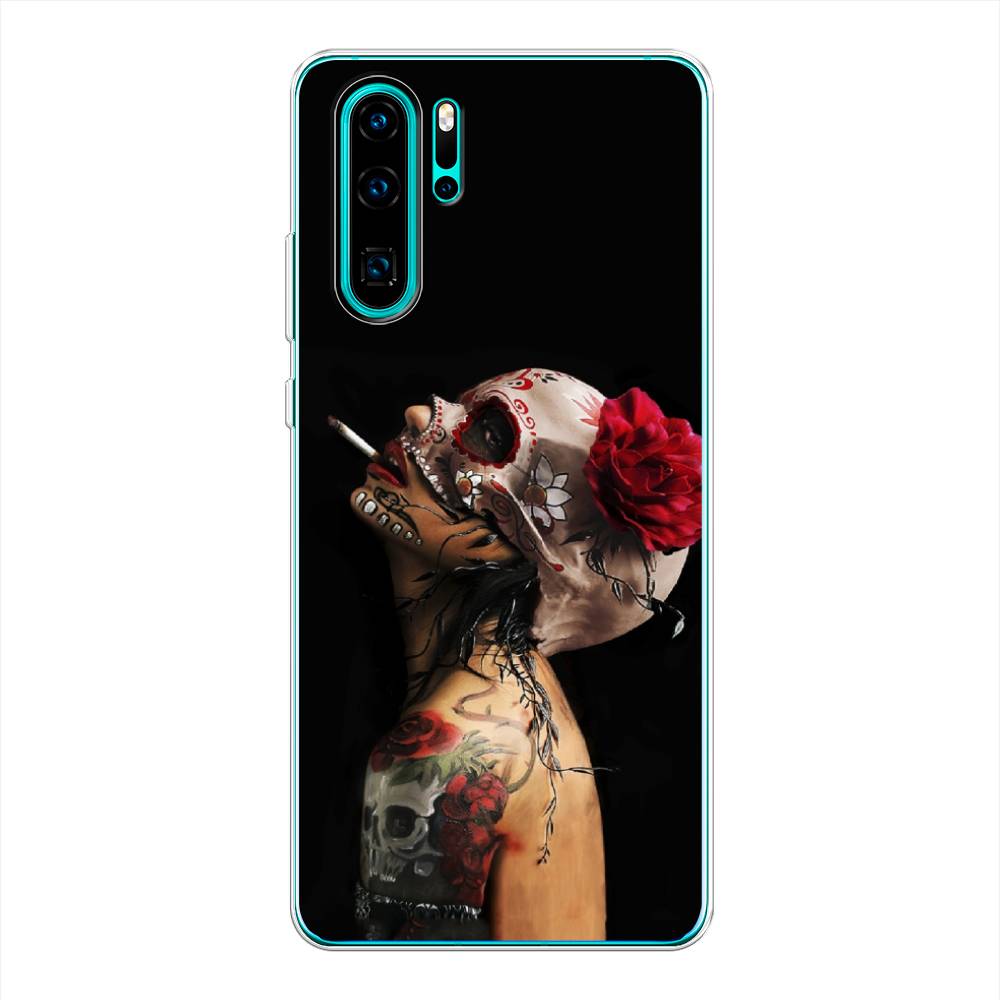 

Чехол Awog на Huawei P30 Pro "Девушка с черепом", Разноцветный, 67650-9