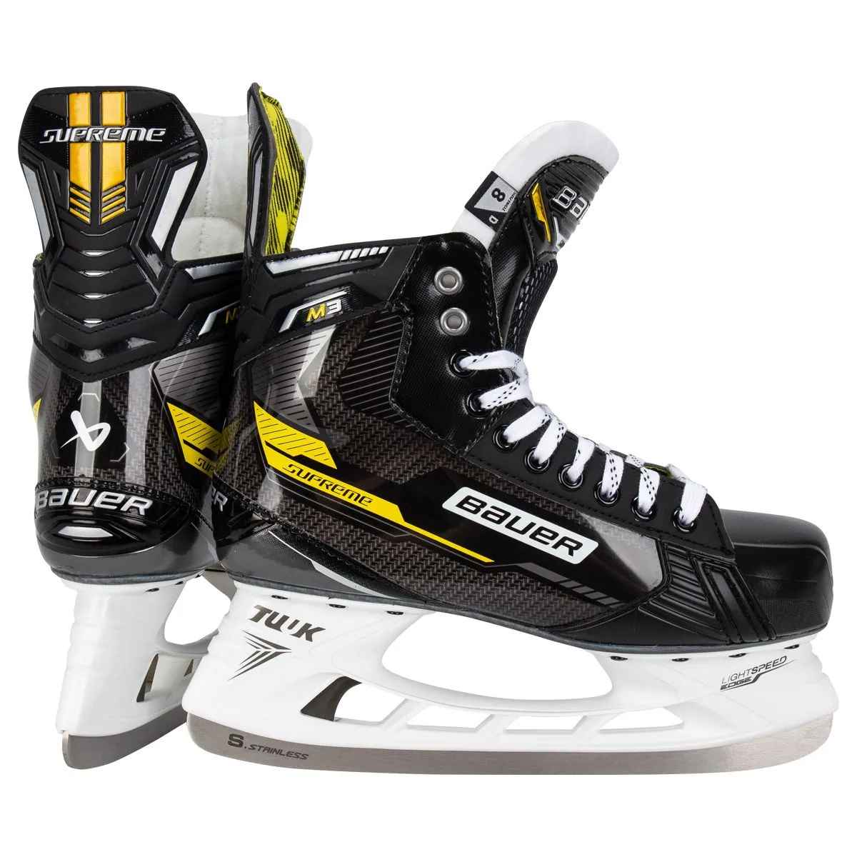 

Коньки хоккейные Bauer M3 SR черный/желтый 43.5, Черный;золотистый;белый, M3 SR