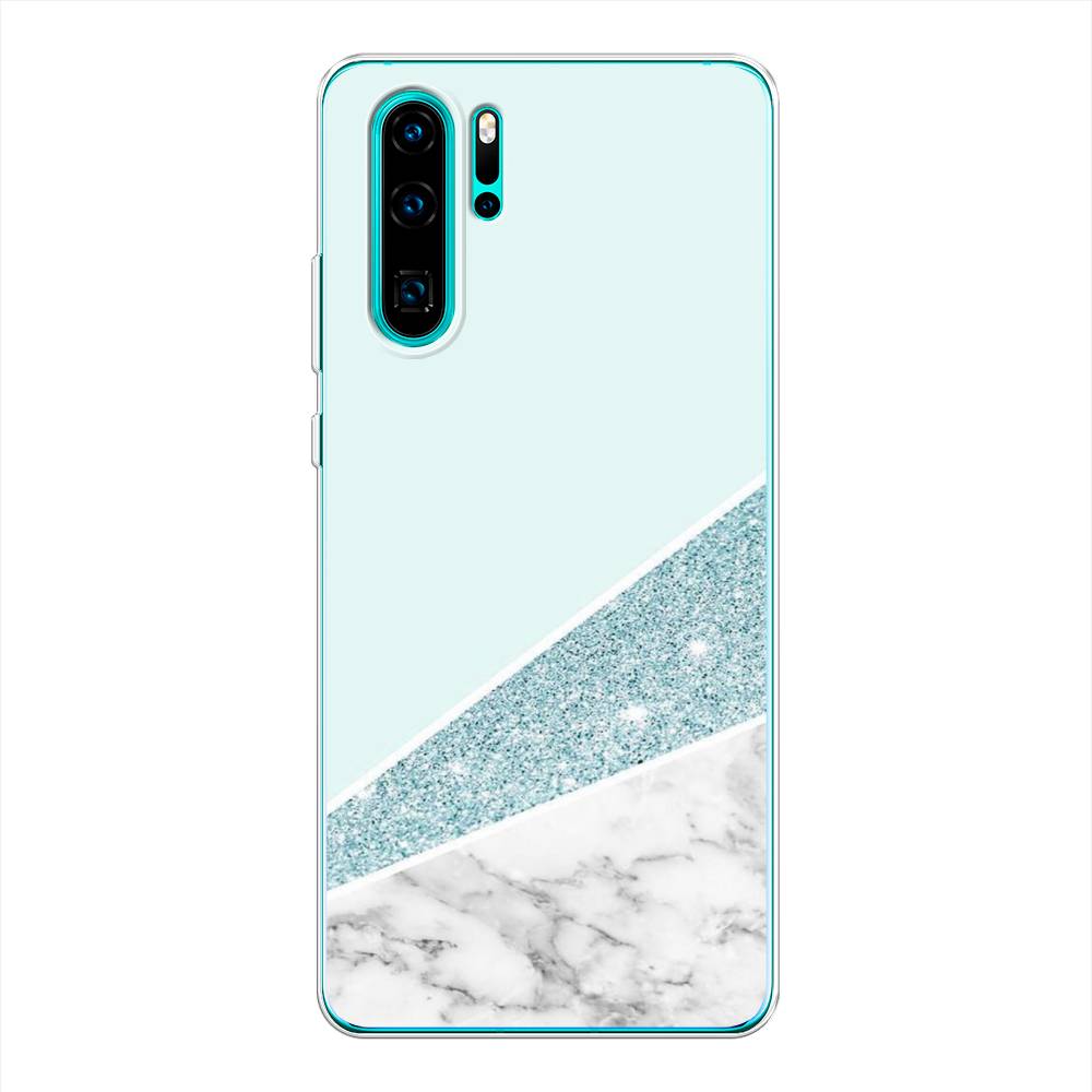 

Чехол Awog на Huawei P30 Pro "Мрамор с голубыми блестками", Разноцветный, 67650-3