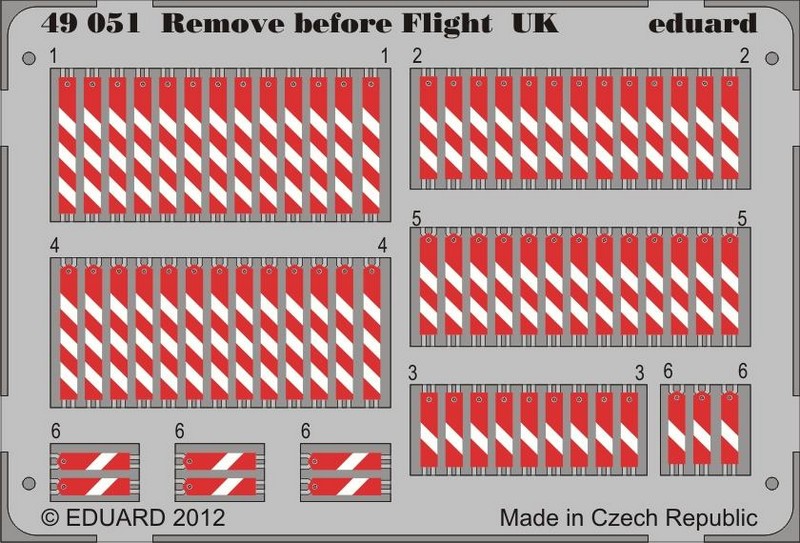 

Фототравление Eduard 49051 Remove before flight UK 1/48