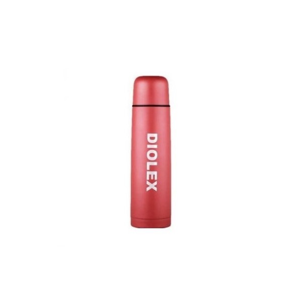 Термос Diolex DX-1000-2, с узким горлом, 1000 мл, цветной красный, синий, какао, нержавеющ