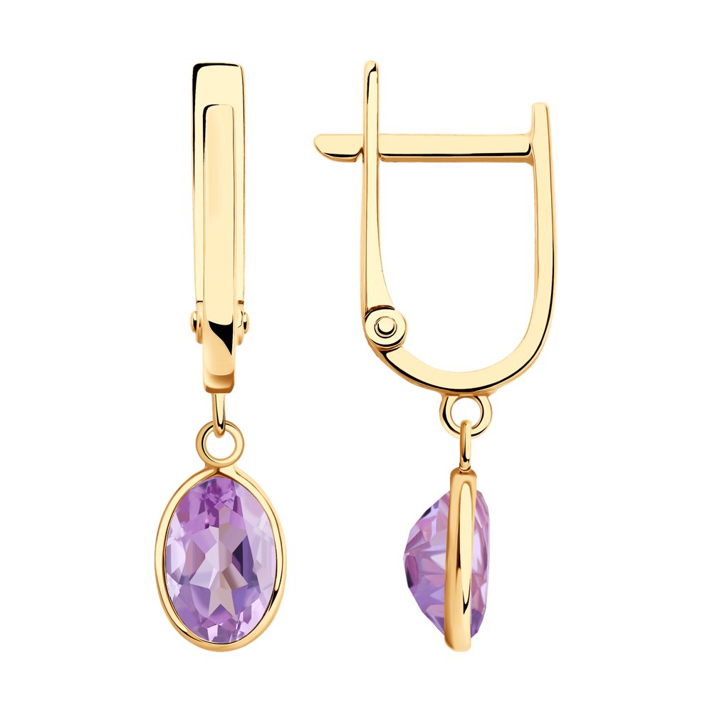 

Серьги женские из золота SOKOLOV 727508, аметист, 727508