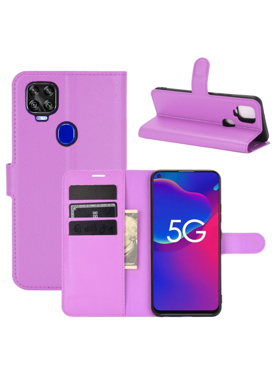

Чехол Wallet для смартфона ZTE Blade V2020 фиолетовый