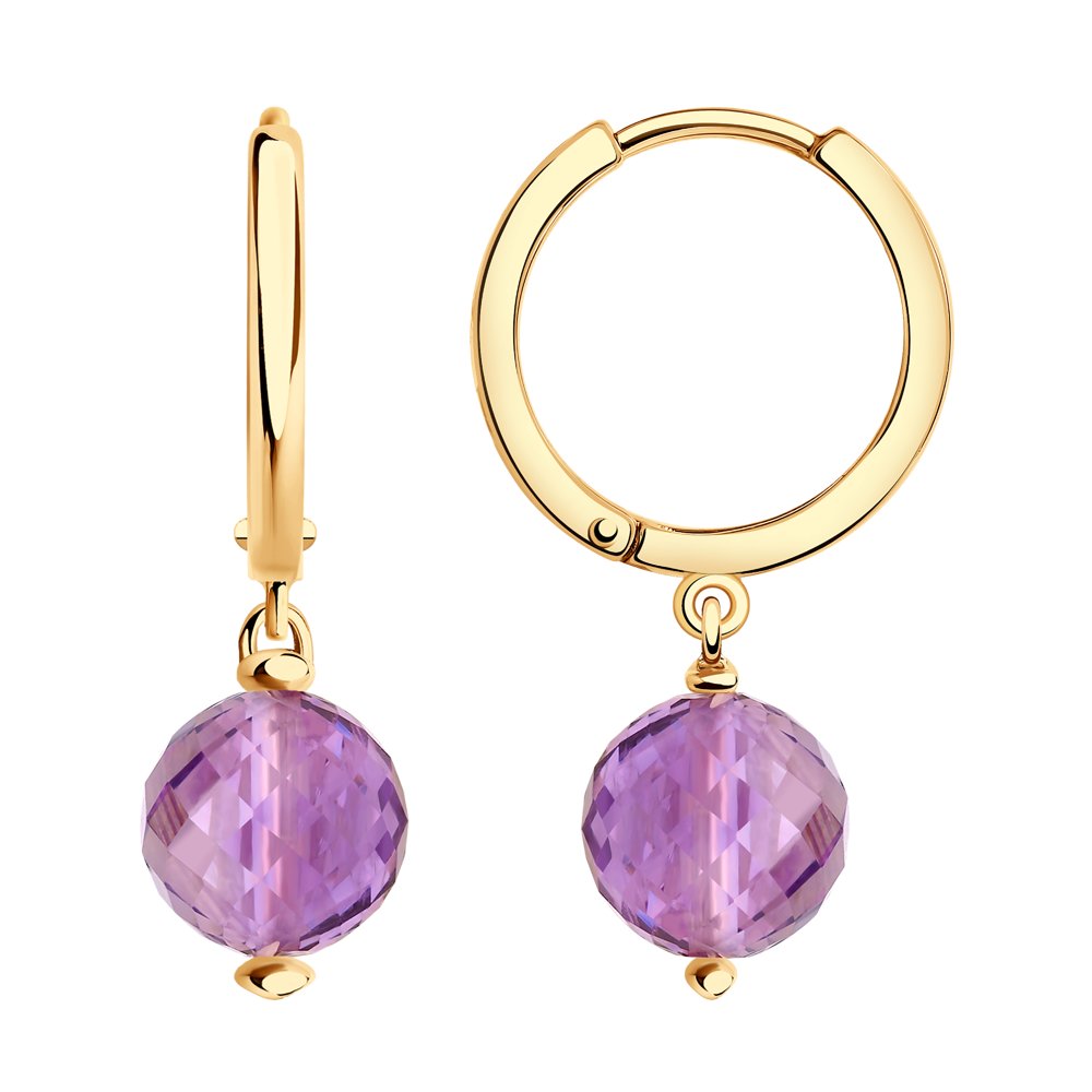 

Серьги женские из золота SOKOLOV 727541, аметист, 727541