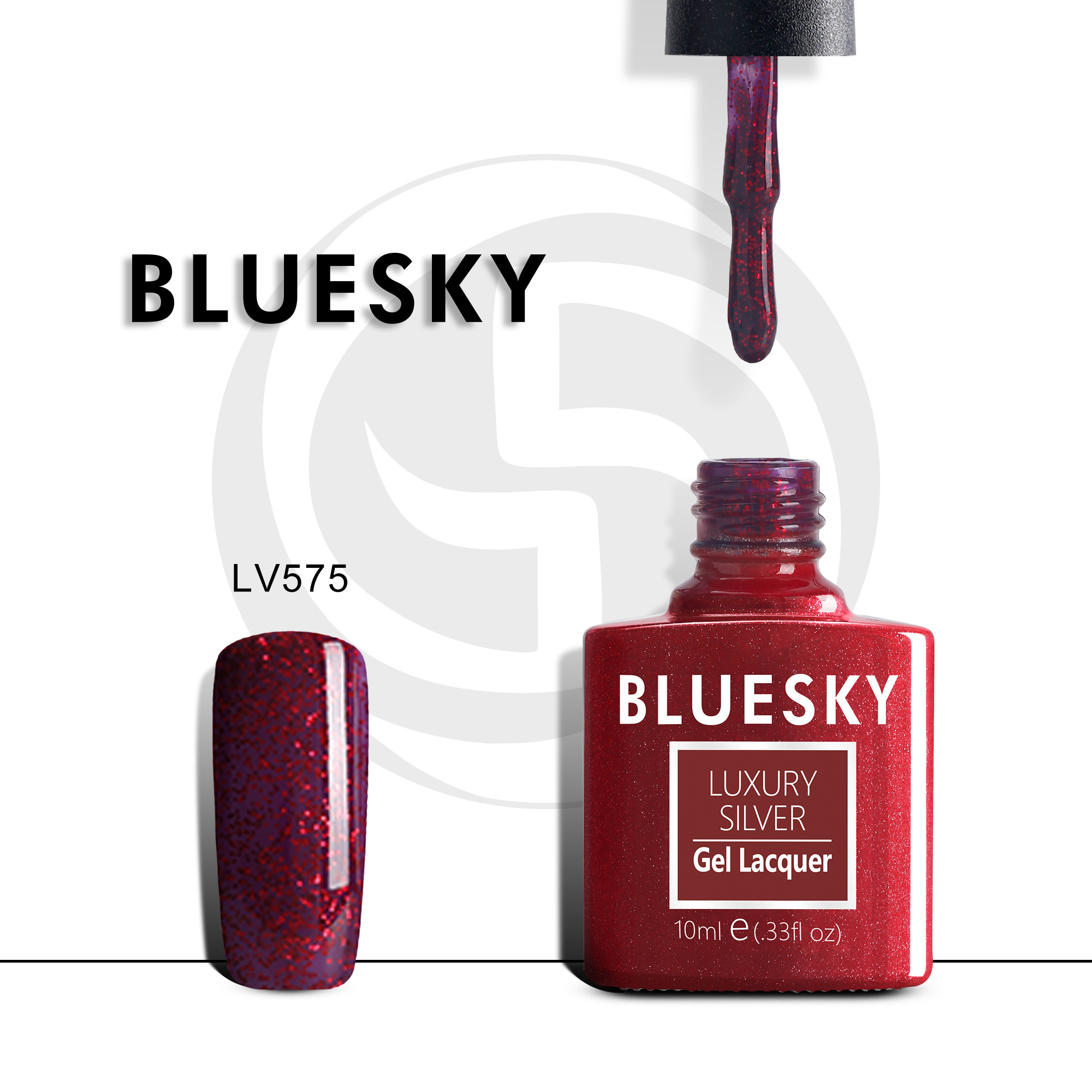 

Гель-лак №575 Luxury Silver 10 мл, BLUESKY