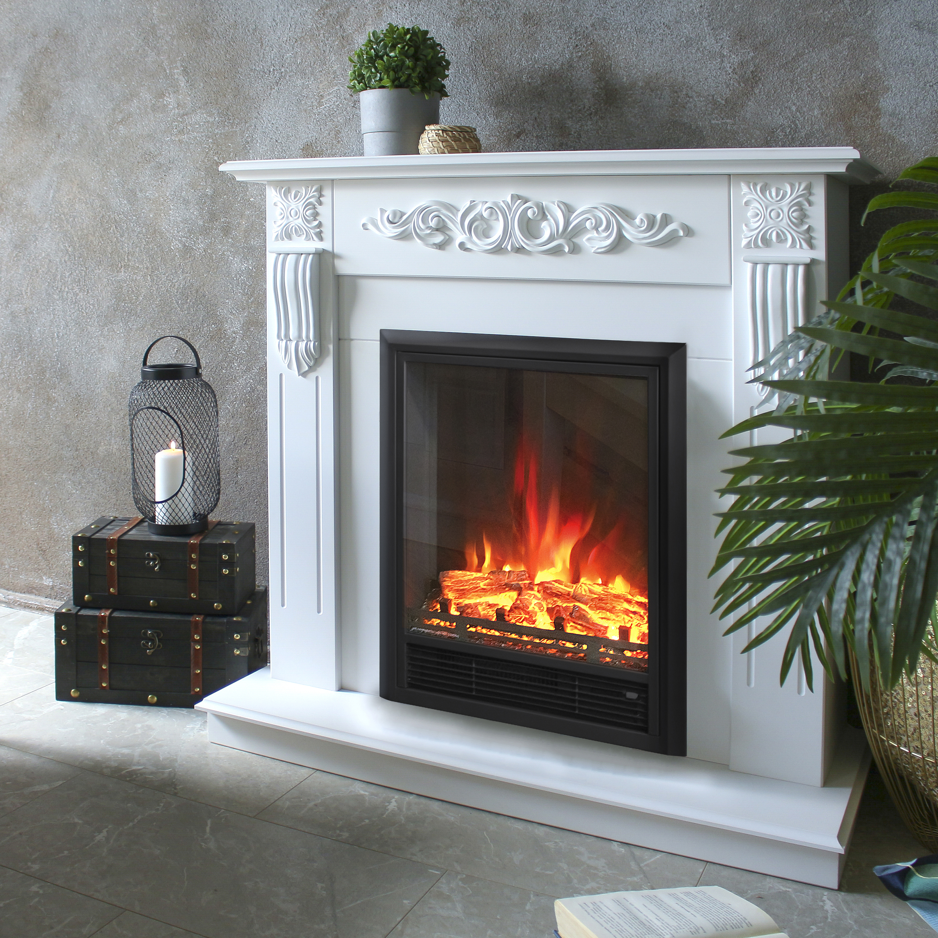 

Электрический камин RealFlame Sorento WT с Eugene