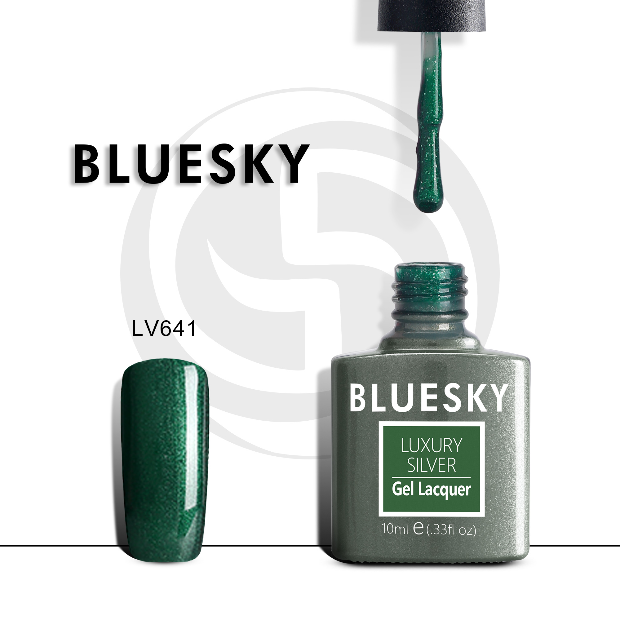 

Гель-лак №641 Luxury Silver 10 мл, BLUESKY