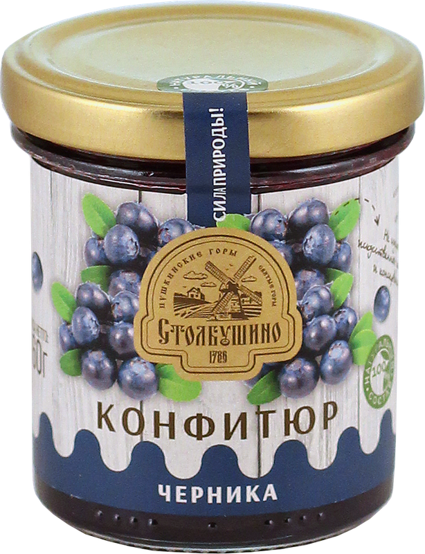 Конфитюр Столбушино стерилизованный, черника-яблоко, 160 г