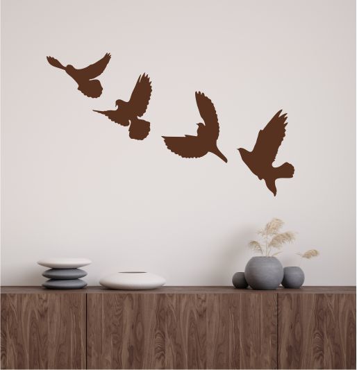 фото Панно настенное из дерева afi design "птицы", орех