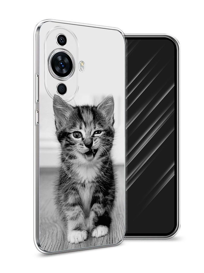 

Чехол Awog на Huawei Nova 11/Nova 12S "Подмигивающий котенок", Черный;серый, 6124250-1