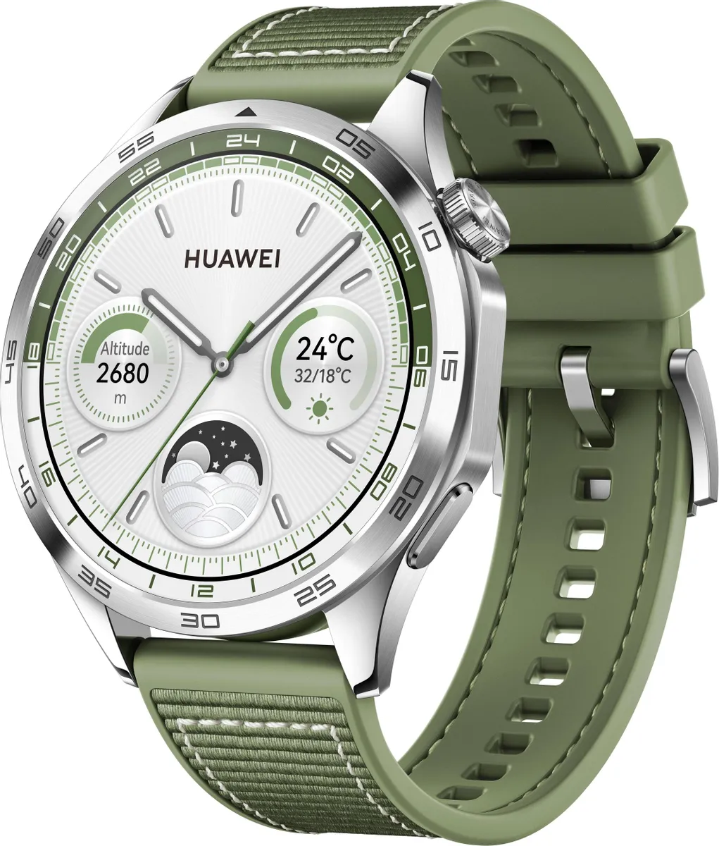 

Смарт-часы Huawei Watch GT 4 Phoinix-B19W, 46мм, 1.43, серебристый / зеленый 55020bgy, Watch GT 4 Phoinix-B19W