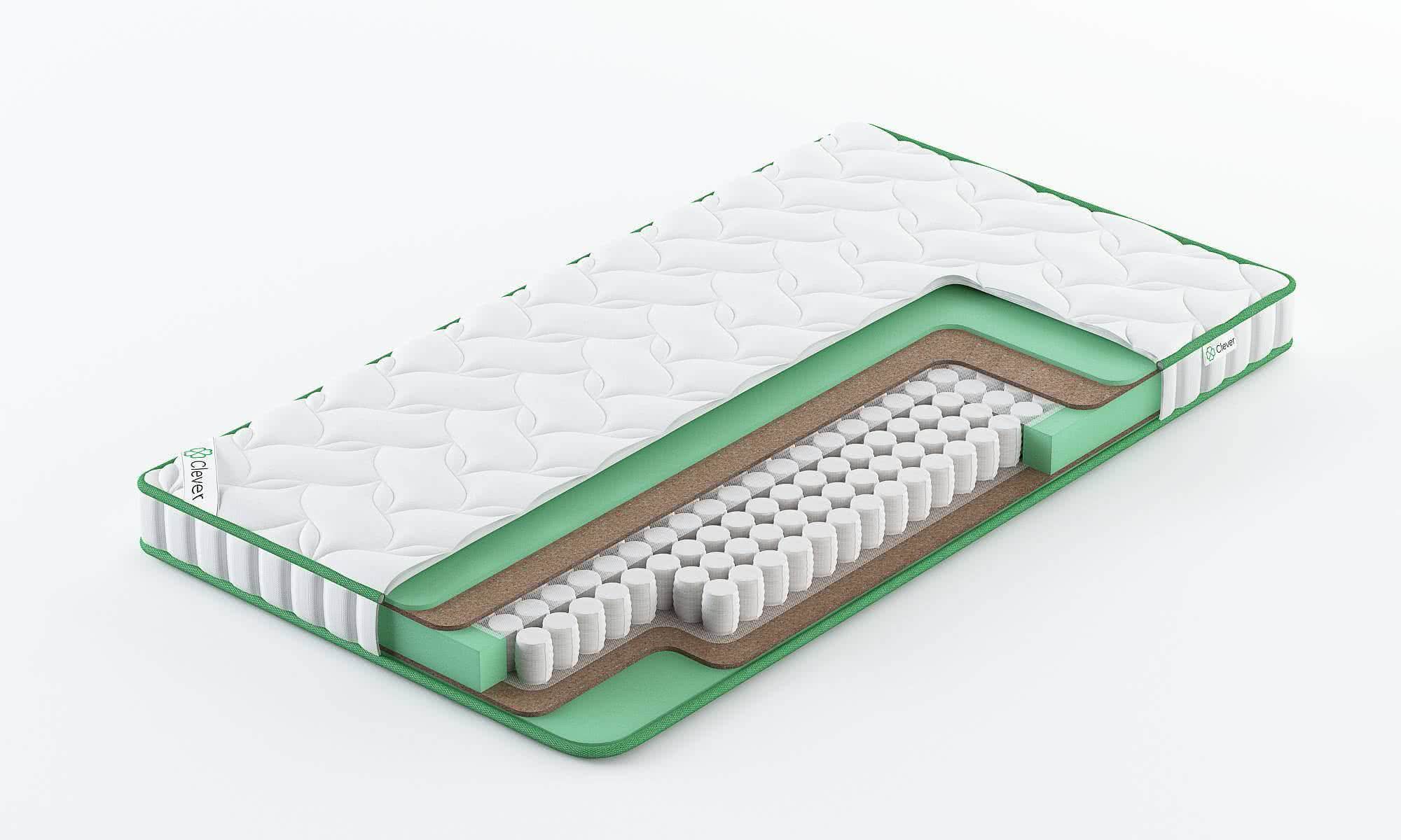 

Матрас Clever Base Slim 195x205, Белый, CLEVER BASE SLIM