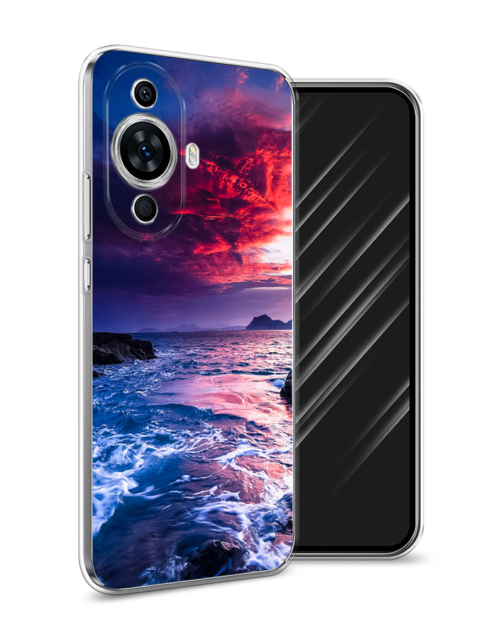 

Чехол Awog на Huawei Nova 11/Nova 12S "Волны 1", Розовый;синий, 6124250-1