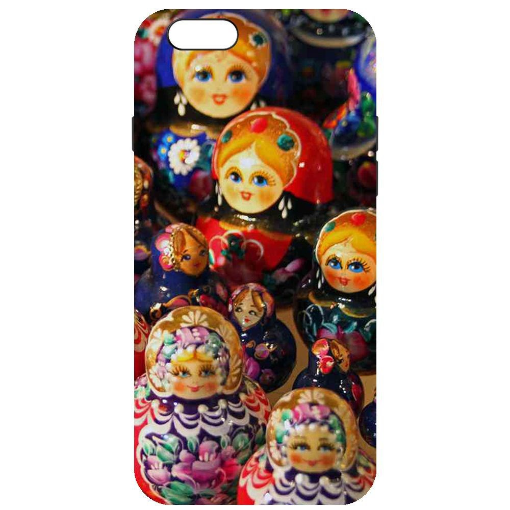 

Чехол-накладка Krutoff Soft Case Матрешка для iPhone 6/6s, Черный