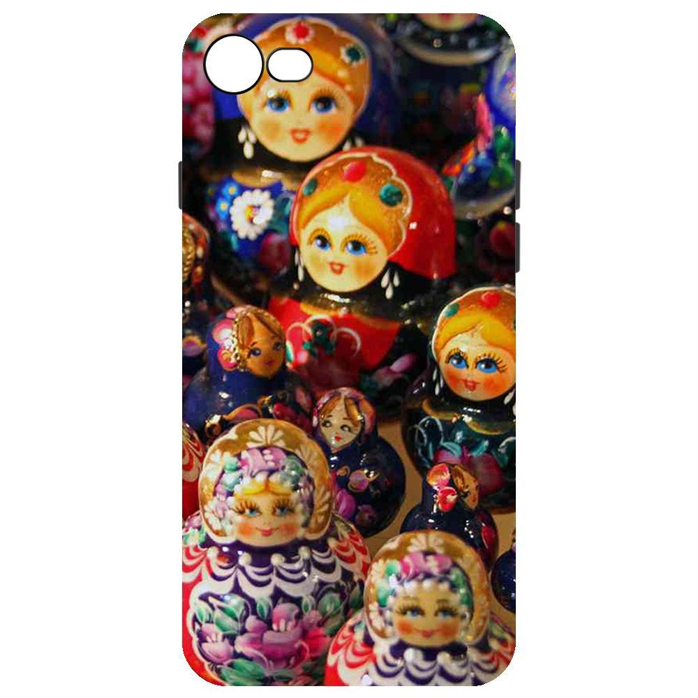 Чехол-накладка Krutoff Soft Case Матрешка для iPhone SE 2020
