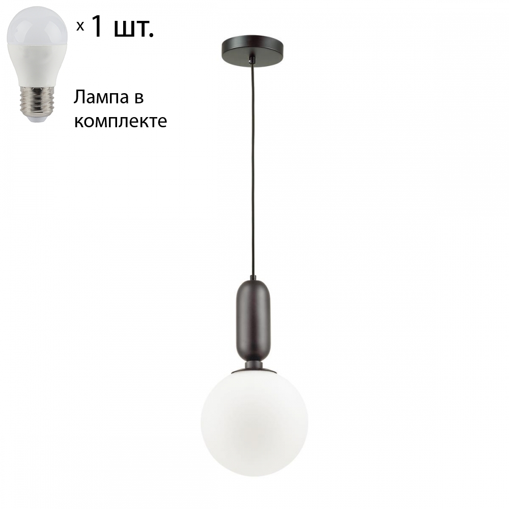 Подвесной светильник с лампочкой Odeon Light Okia 4668/1+Lamps E27 P45